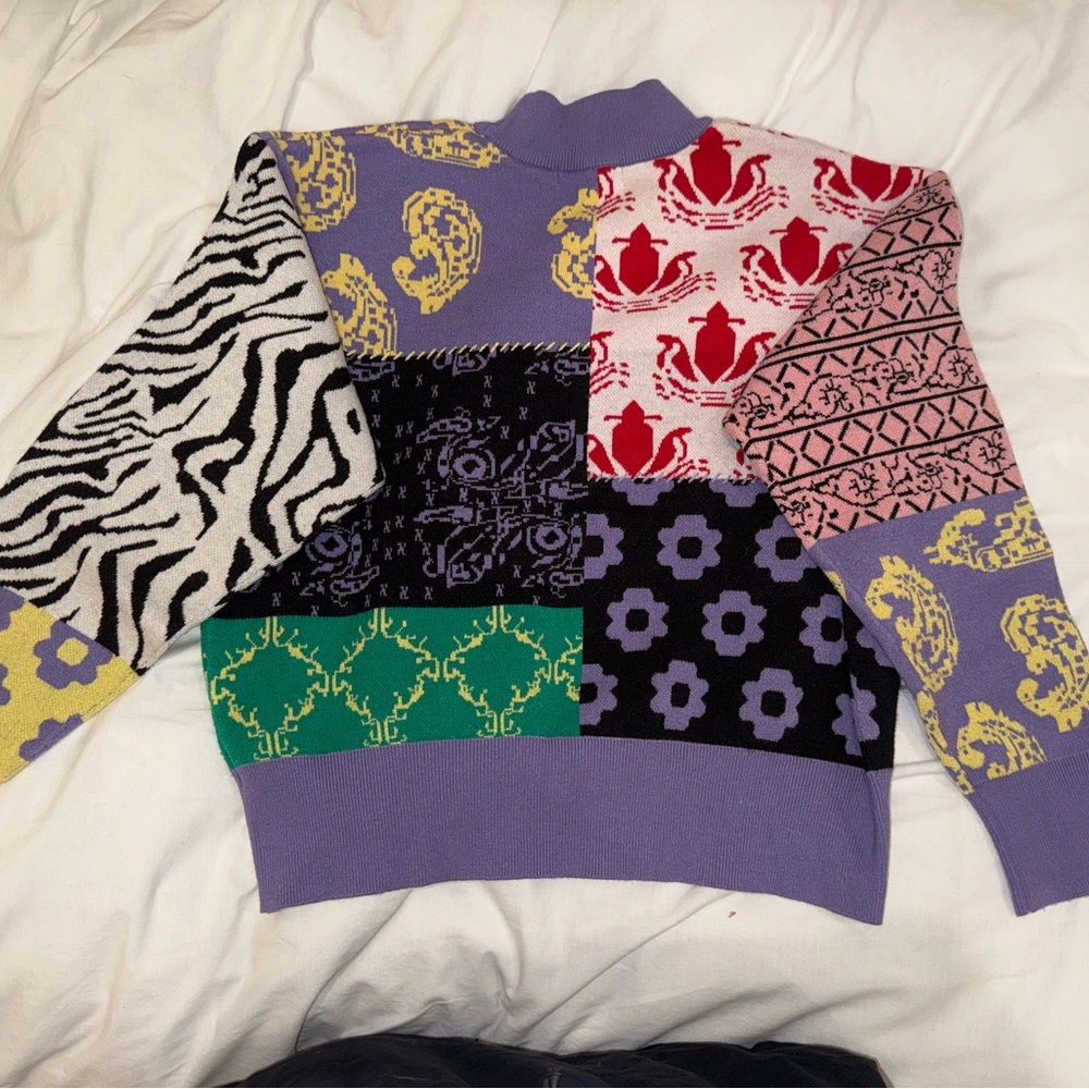 BB Dakota by Steve Madden Multicolor Patchwork Sweater